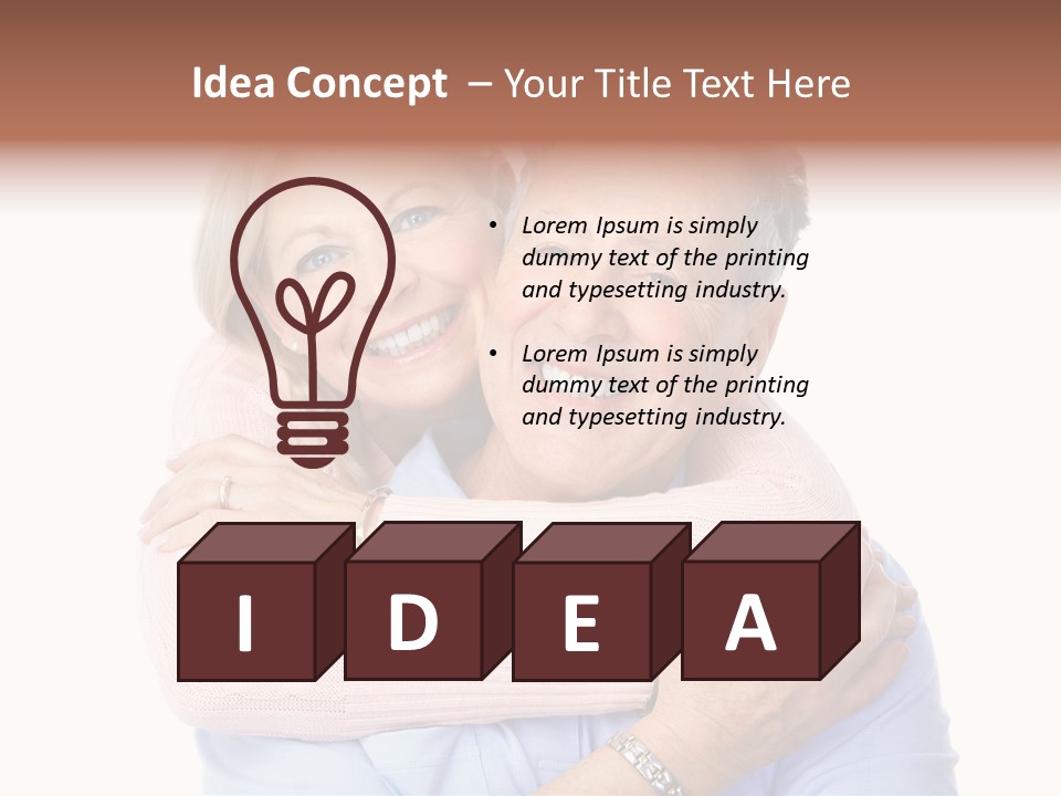 Smile Couple Elderly PowerPoint Template