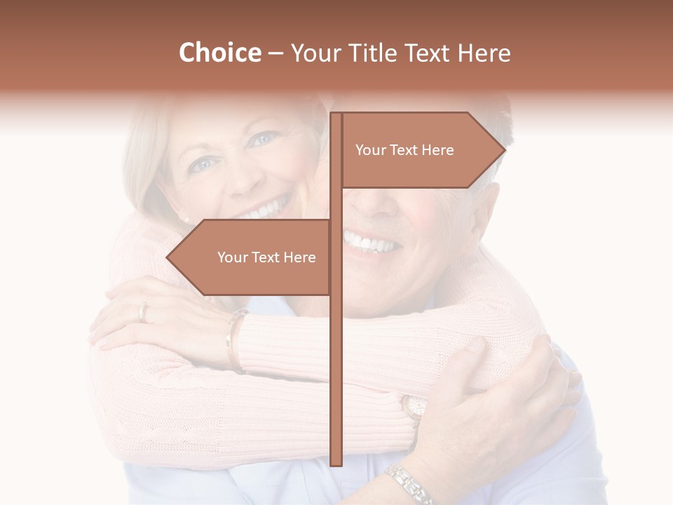 Smile Couple Elderly PowerPoint Template