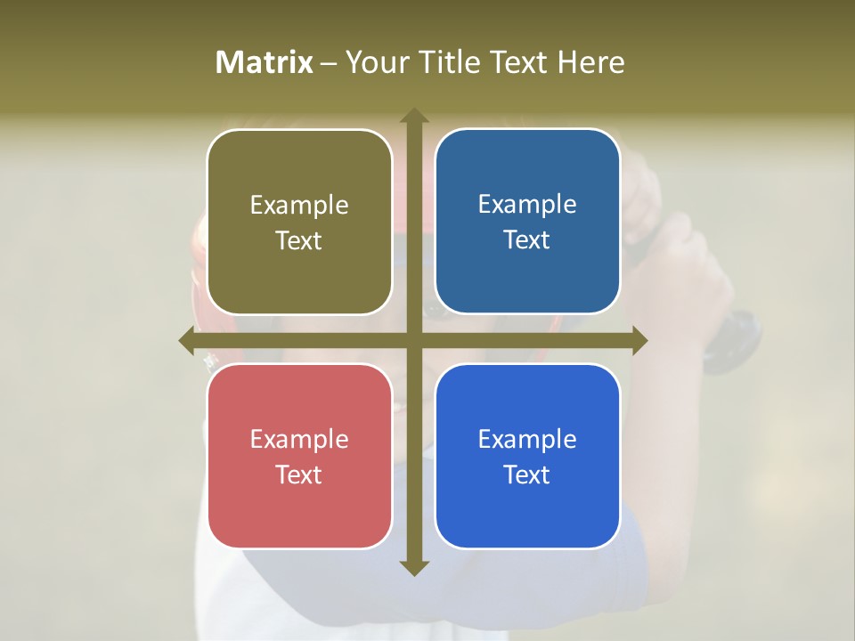 A Young Boy In A Baseball Uniform Holding A Bat PowerPoint Template