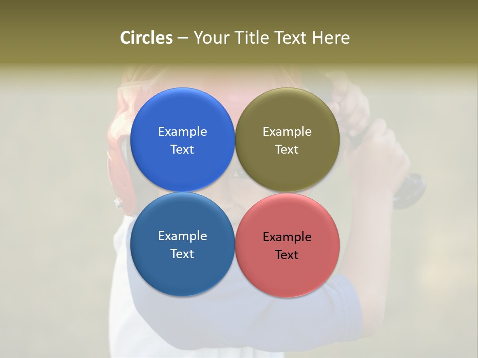 A Young Boy In A Baseball Uniform Holding A Bat PowerPoint Template