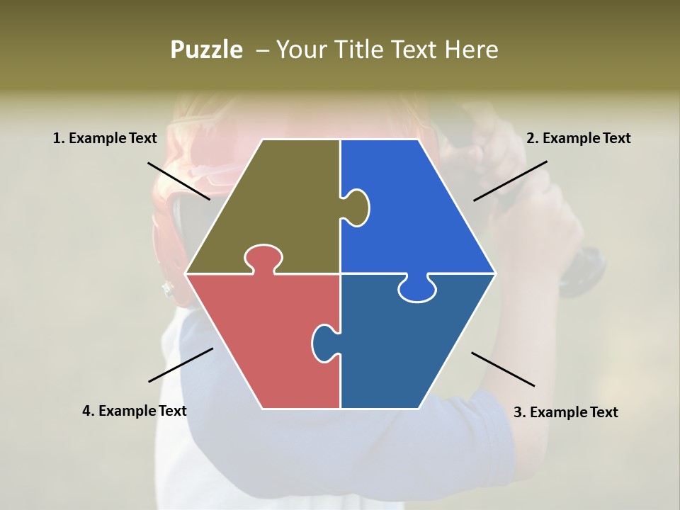 A Young Boy In A Baseball Uniform Holding A Bat PowerPoint Template