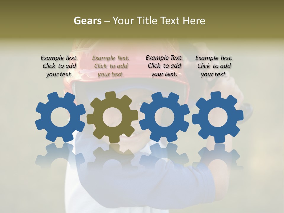 A Young Boy In A Baseball Uniform Holding A Bat PowerPoint Template