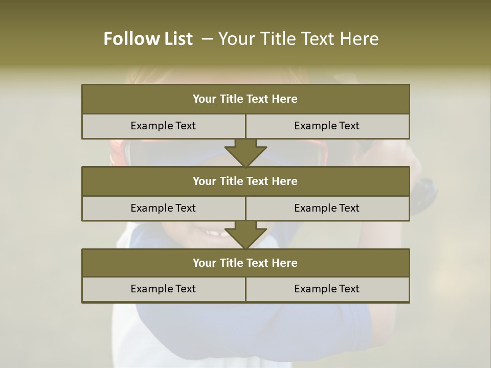 A Young Boy In A Baseball Uniform Holding A Bat PowerPoint Template
