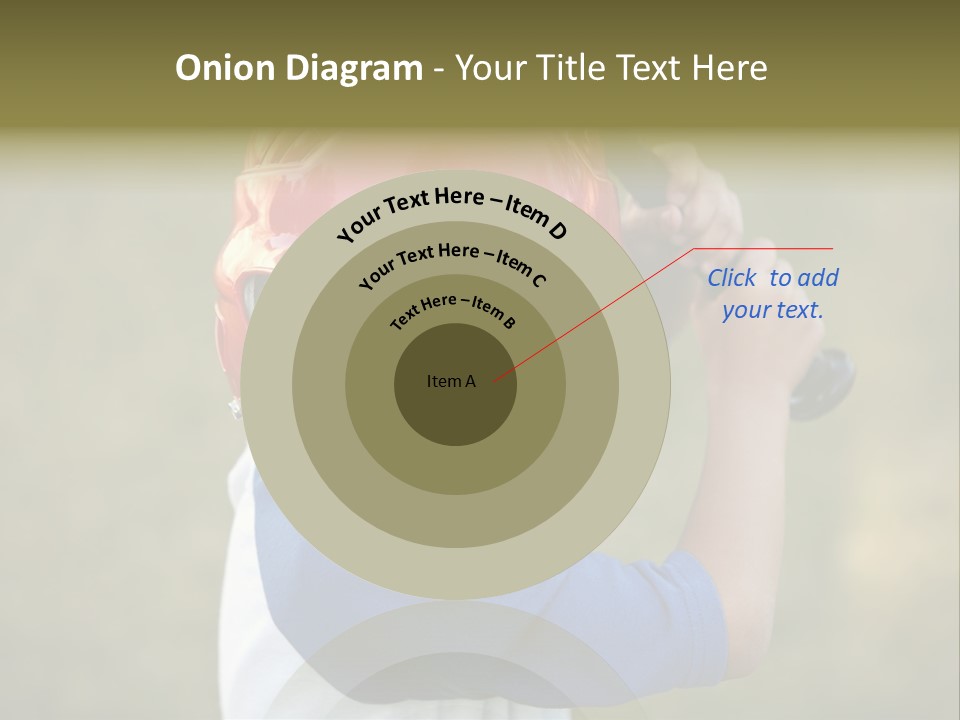 A Young Boy In A Baseball Uniform Holding A Bat PowerPoint Template