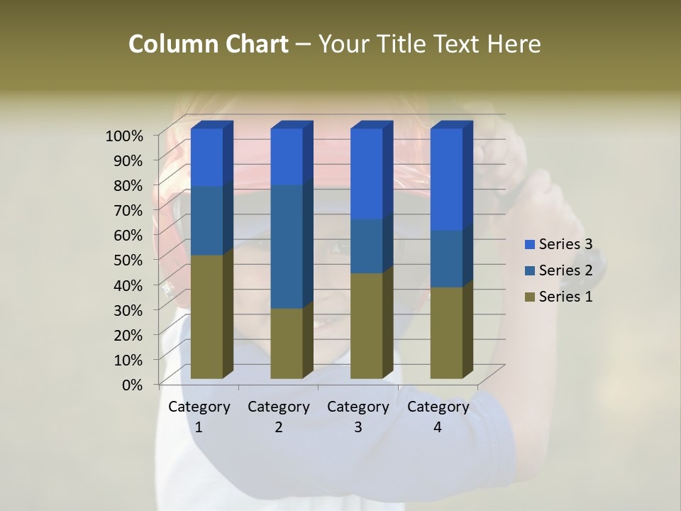 A Young Boy In A Baseball Uniform Holding A Bat PowerPoint Template