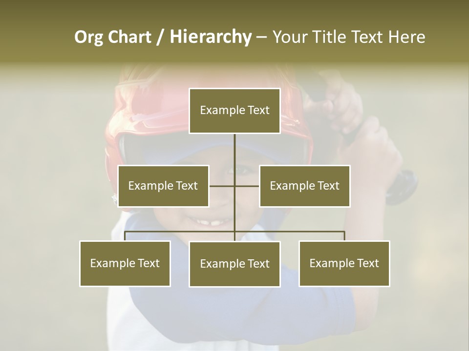 A Young Boy In A Baseball Uniform Holding A Bat PowerPoint Template