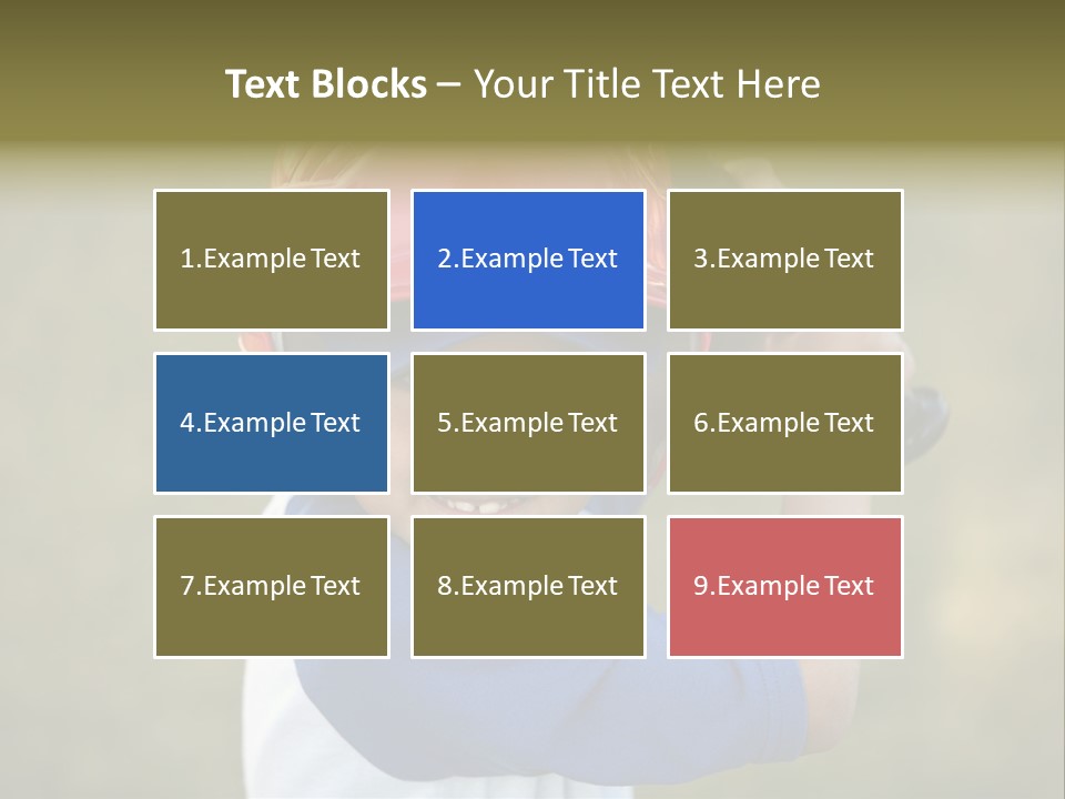 A Young Boy In A Baseball Uniform Holding A Bat PowerPoint Template