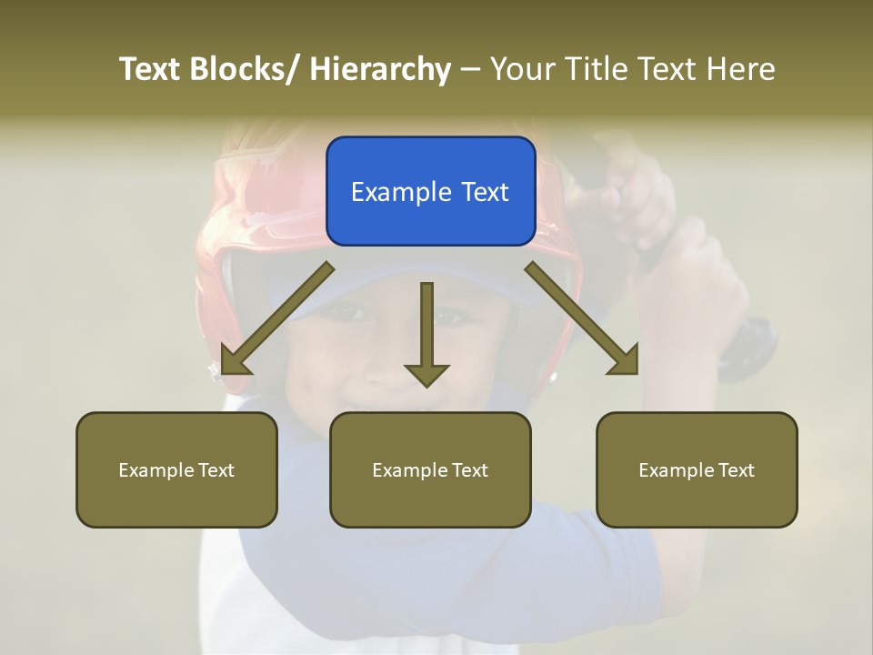 A Young Boy In A Baseball Uniform Holding A Bat PowerPoint Template