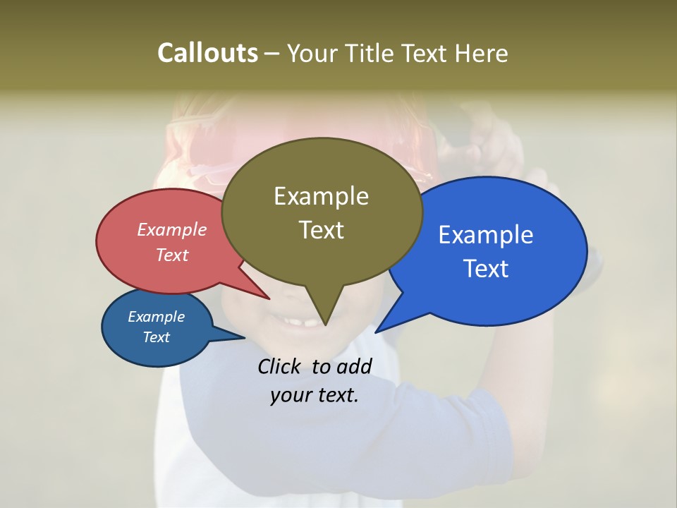 A Young Boy In A Baseball Uniform Holding A Bat PowerPoint Template