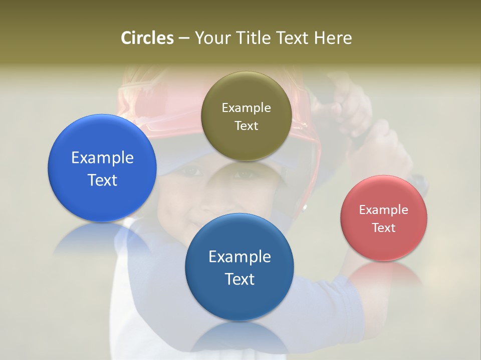 A Young Boy In A Baseball Uniform Holding A Bat PowerPoint Template