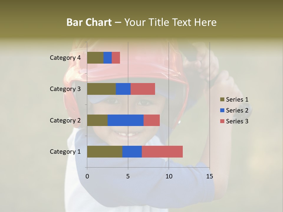 A Young Boy In A Baseball Uniform Holding A Bat PowerPoint Template