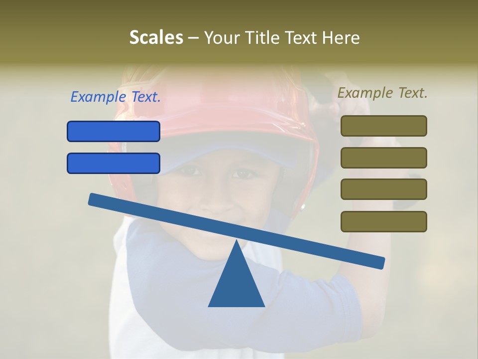 A Young Boy In A Baseball Uniform Holding A Bat PowerPoint Template