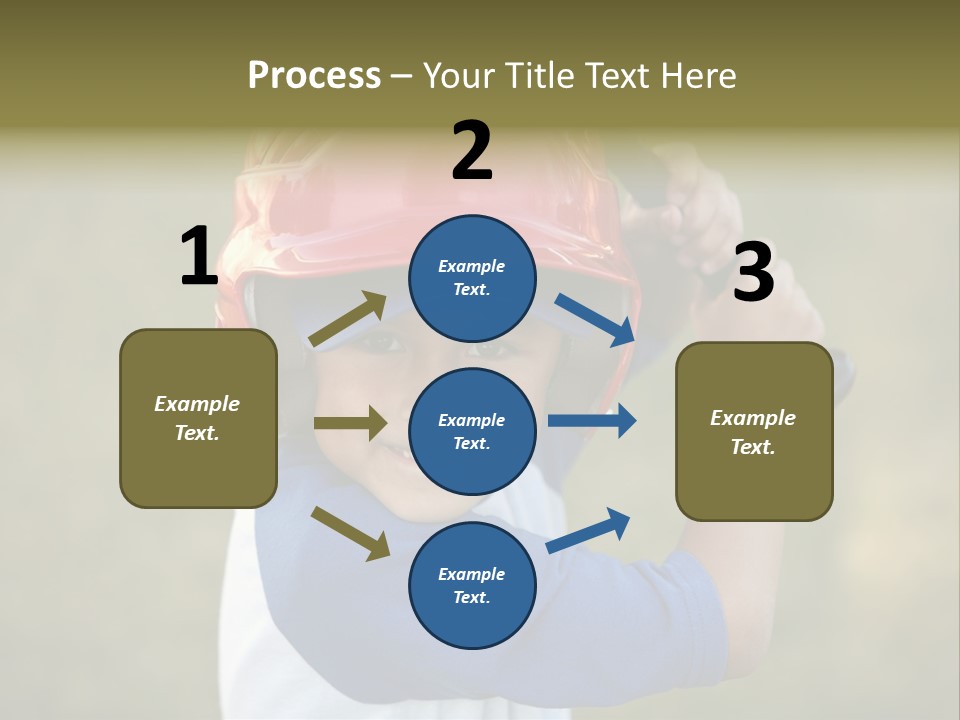 A Young Boy In A Baseball Uniform Holding A Bat PowerPoint Template