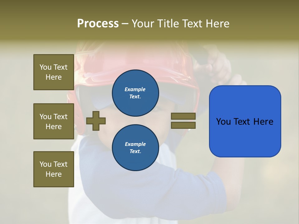 A Young Boy In A Baseball Uniform Holding A Bat PowerPoint Template