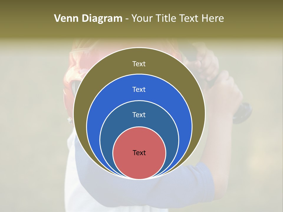 A Young Boy In A Baseball Uniform Holding A Bat PowerPoint Template