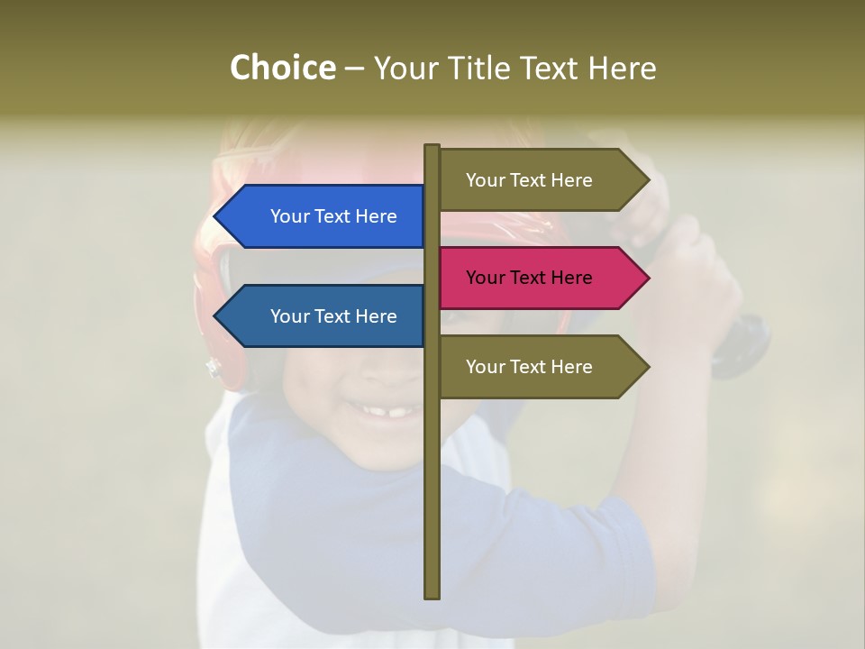 A Young Boy In A Baseball Uniform Holding A Bat PowerPoint Template