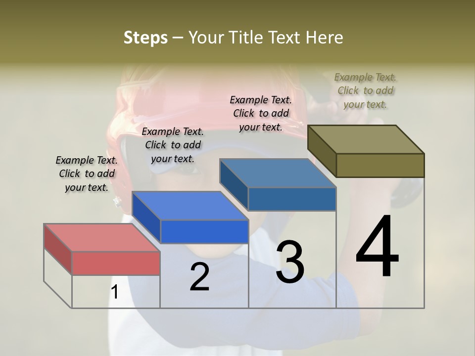 A Young Boy In A Baseball Uniform Holding A Bat PowerPoint Template