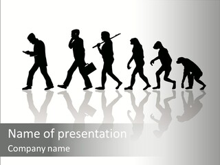 Texting Businessman History PowerPoint Template