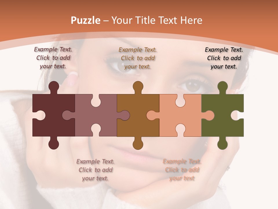 Depressed Melancholy Holding PowerPoint Template