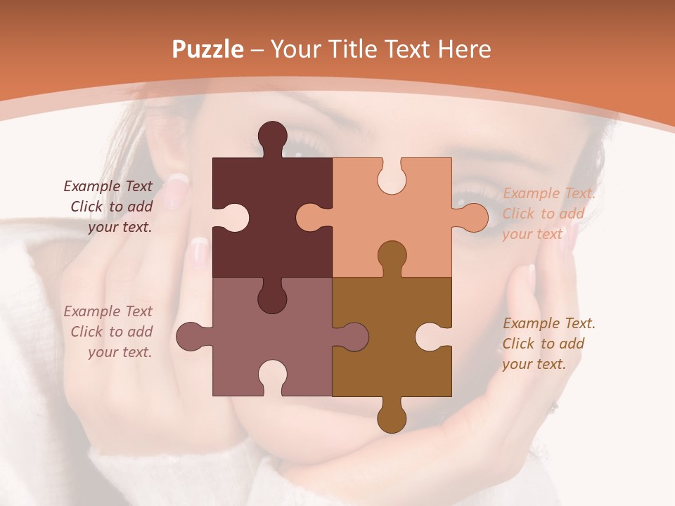 Depressed Melancholy Holding PowerPoint Template