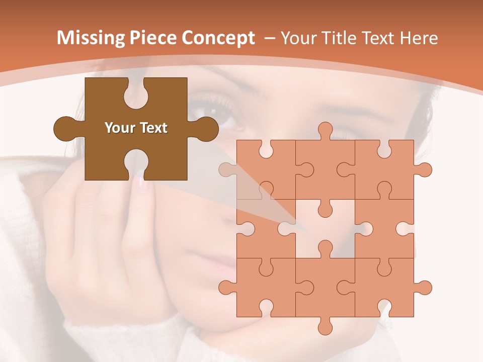 Depressed Melancholy Holding PowerPoint Template