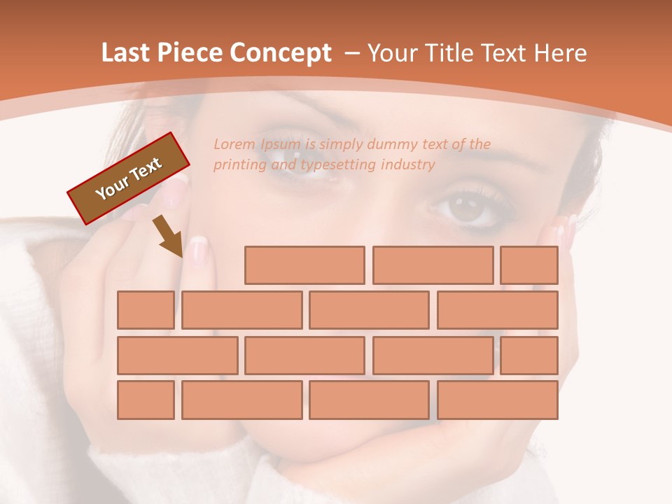 Depressed Melancholy Holding PowerPoint Template