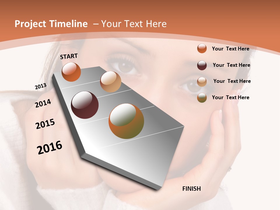 Depressed Melancholy Holding PowerPoint Template