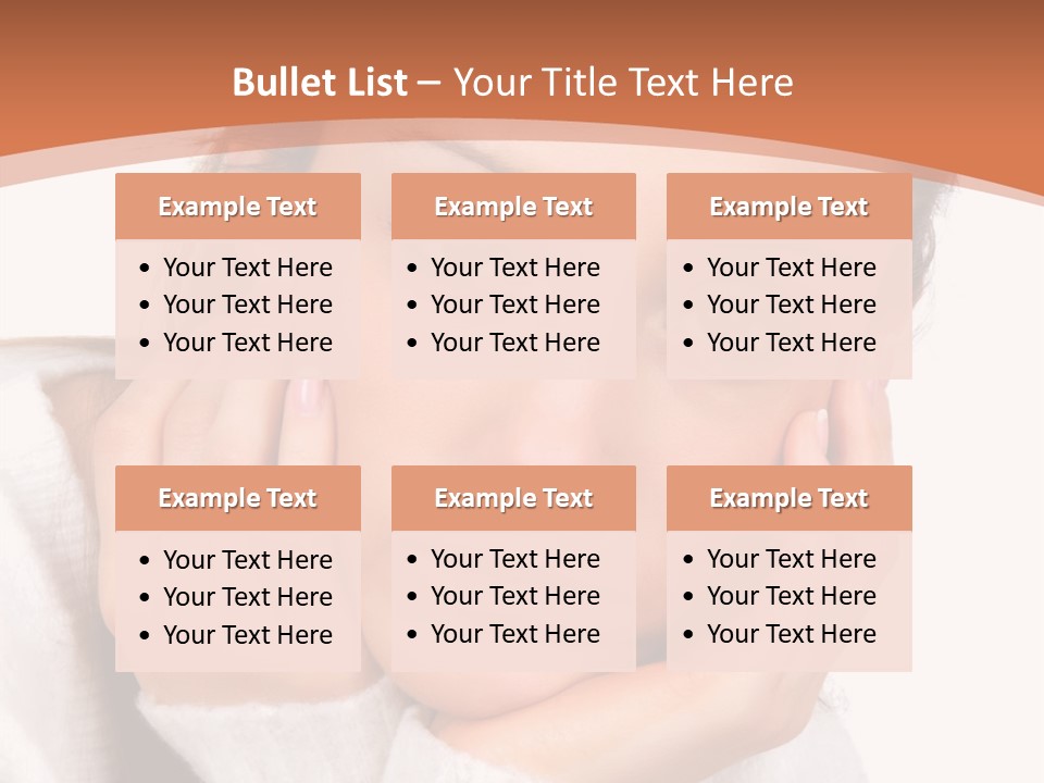 Depressed Melancholy Holding PowerPoint Template