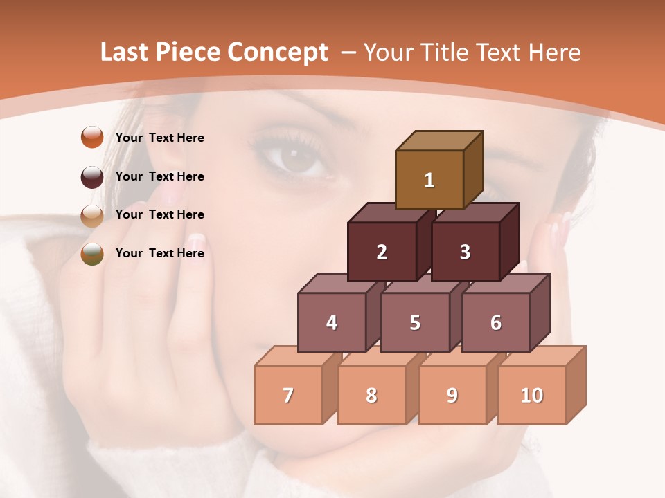 Depressed Melancholy Holding PowerPoint Template