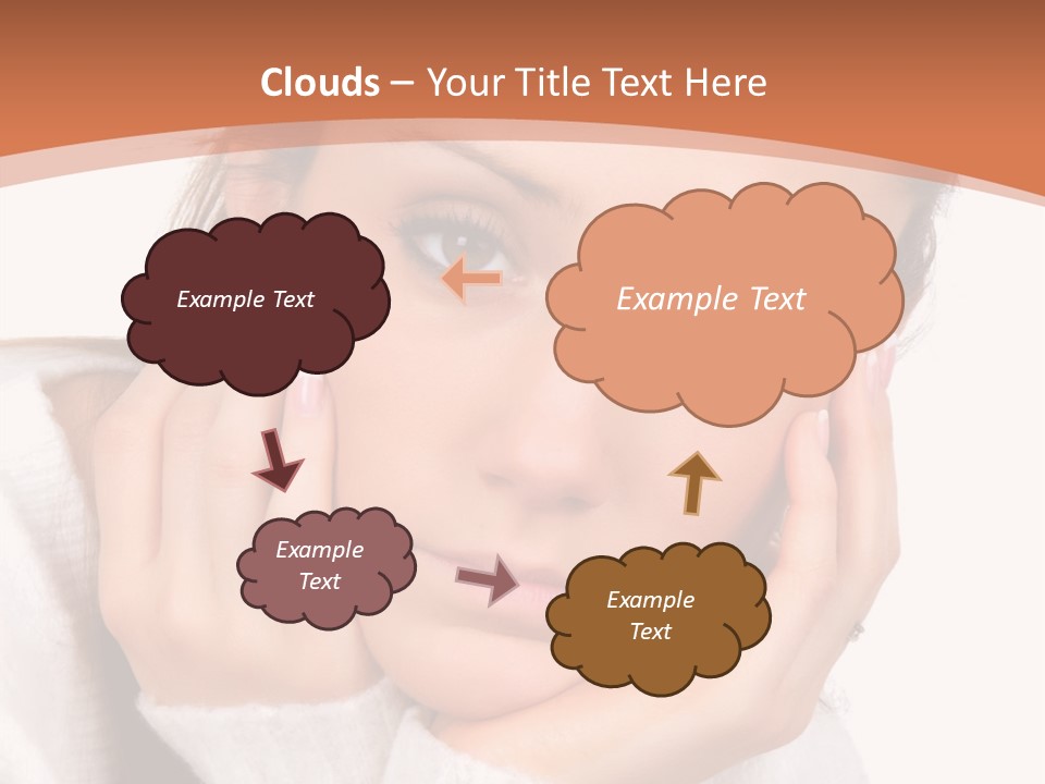 Depressed Melancholy Holding PowerPoint Template