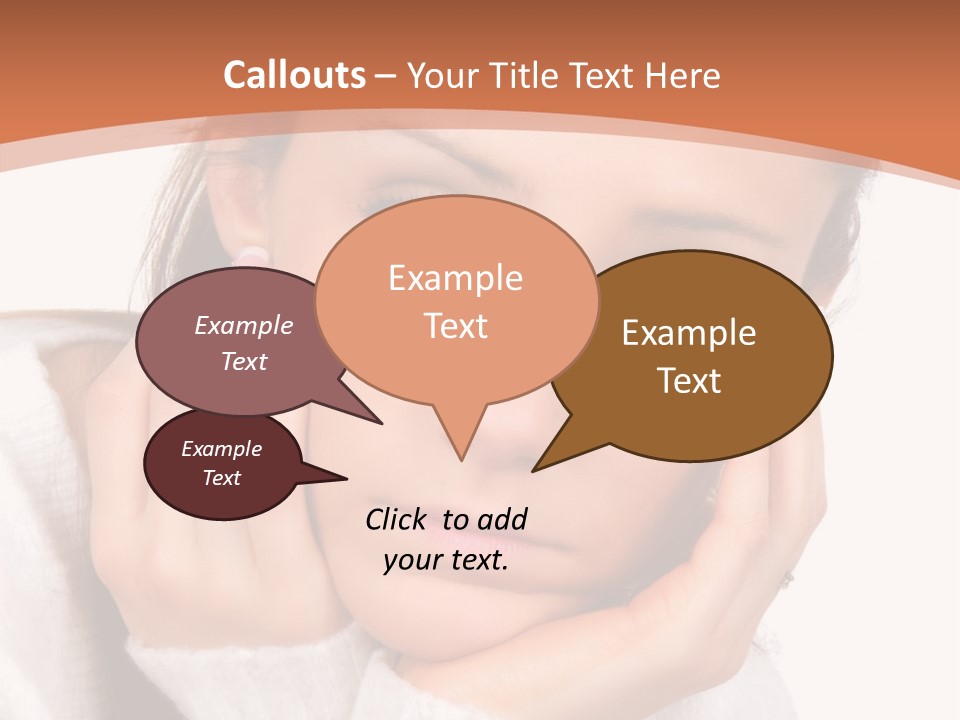 Depressed Melancholy Holding PowerPoint Template
