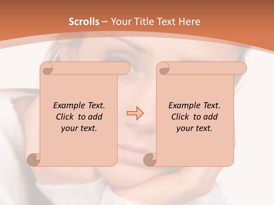Depressed Melancholy Holding PowerPoint Template