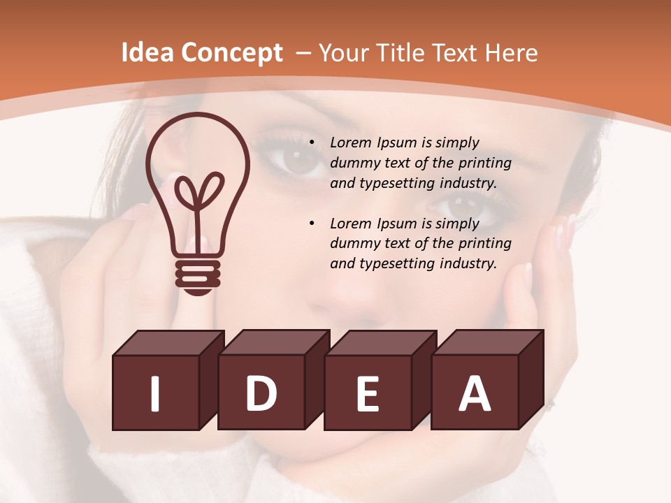 Depressed Melancholy Holding PowerPoint Template