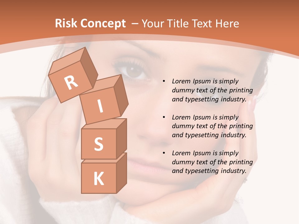 Depressed Melancholy Holding PowerPoint Template