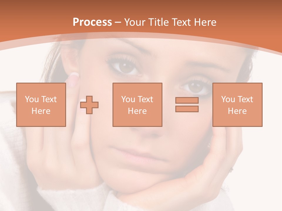 Depressed Melancholy Holding PowerPoint Template