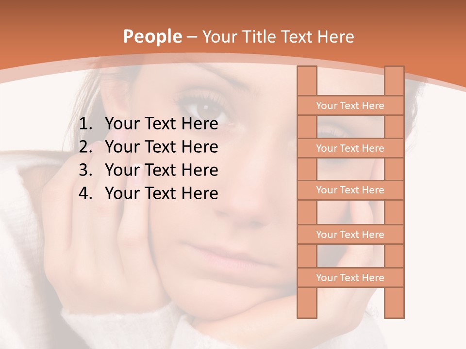 Depressed Melancholy Holding PowerPoint Template