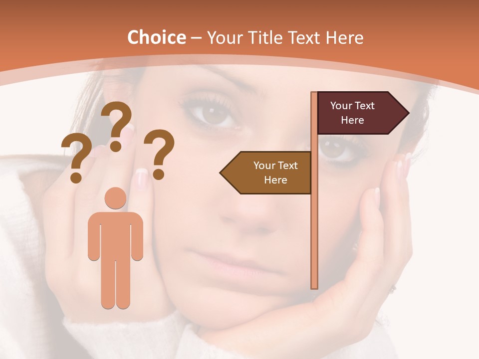 Depressed Melancholy Holding PowerPoint Template