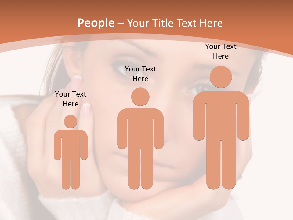 Depressed Melancholy Holding PowerPoint Template