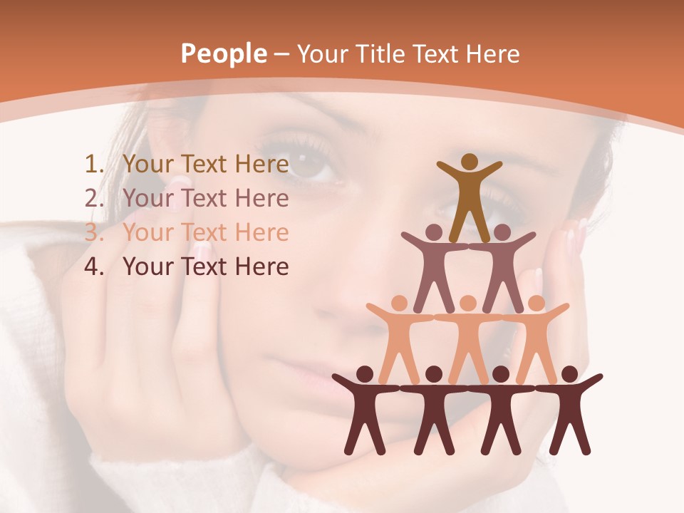 Depressed Melancholy Holding PowerPoint Template