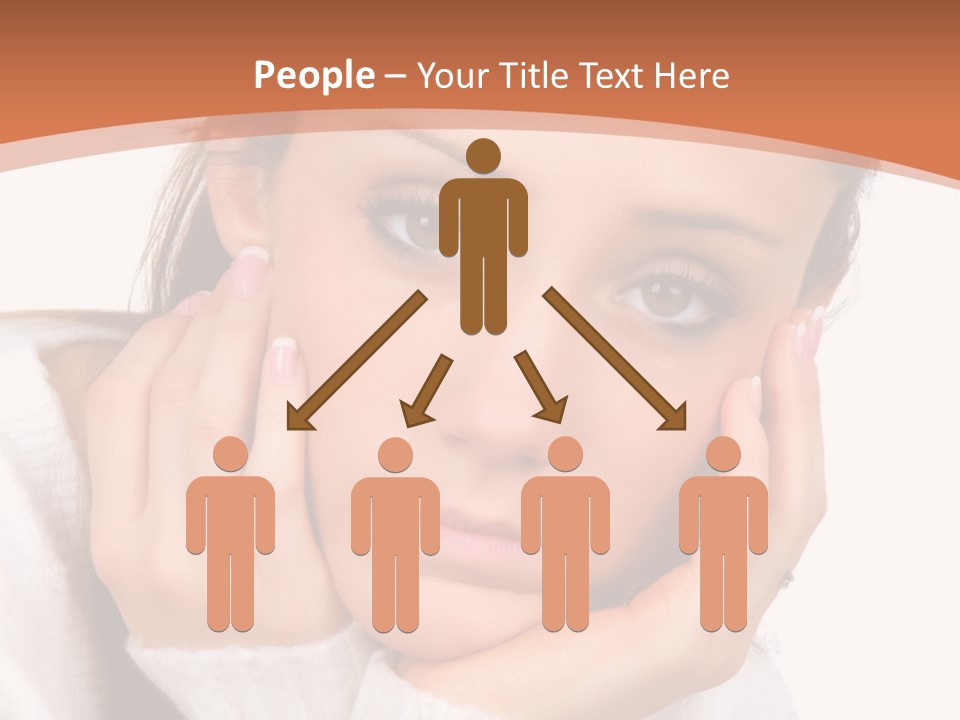 Depressed Melancholy Holding PowerPoint Template