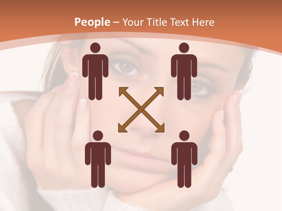 Depressed Melancholy Holding PowerPoint Template