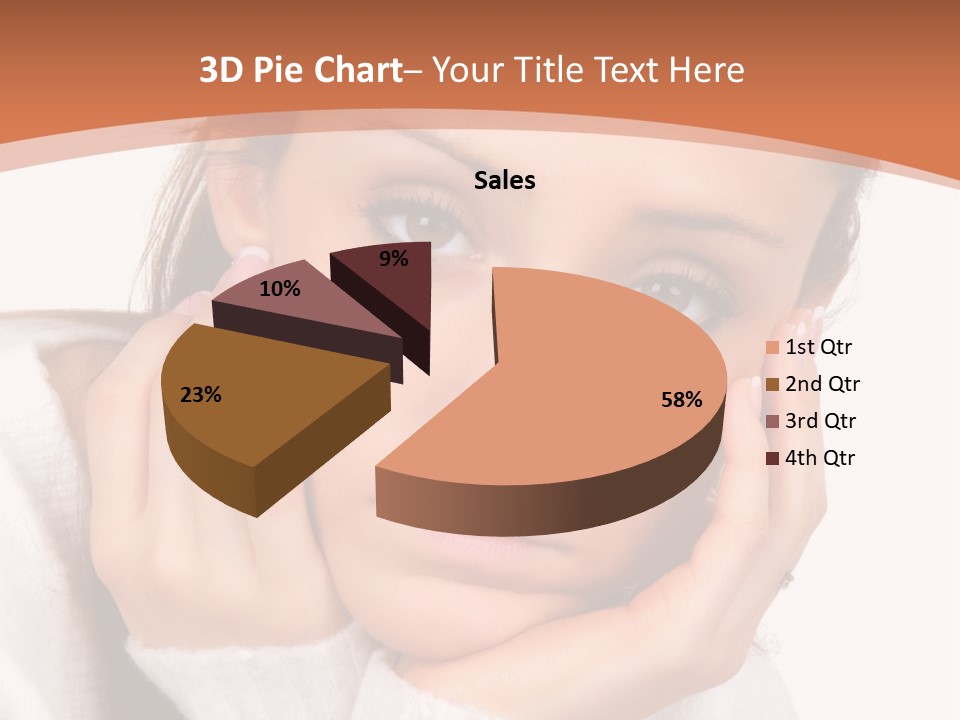 Depressed Melancholy Holding PowerPoint Template