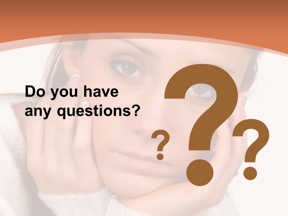 Depressed Melancholy Holding PowerPoint Template