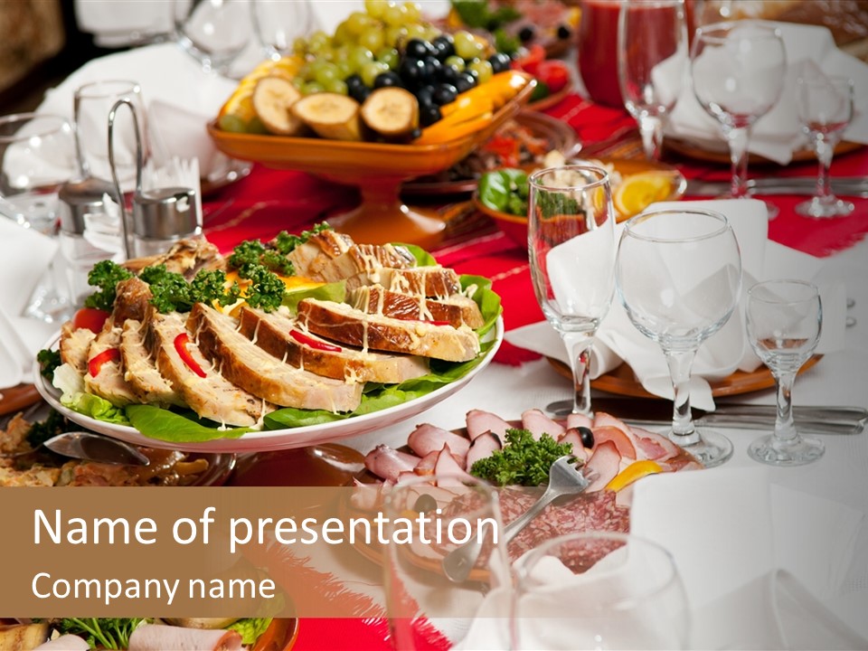 Set Banquet Fancy PowerPoint Template