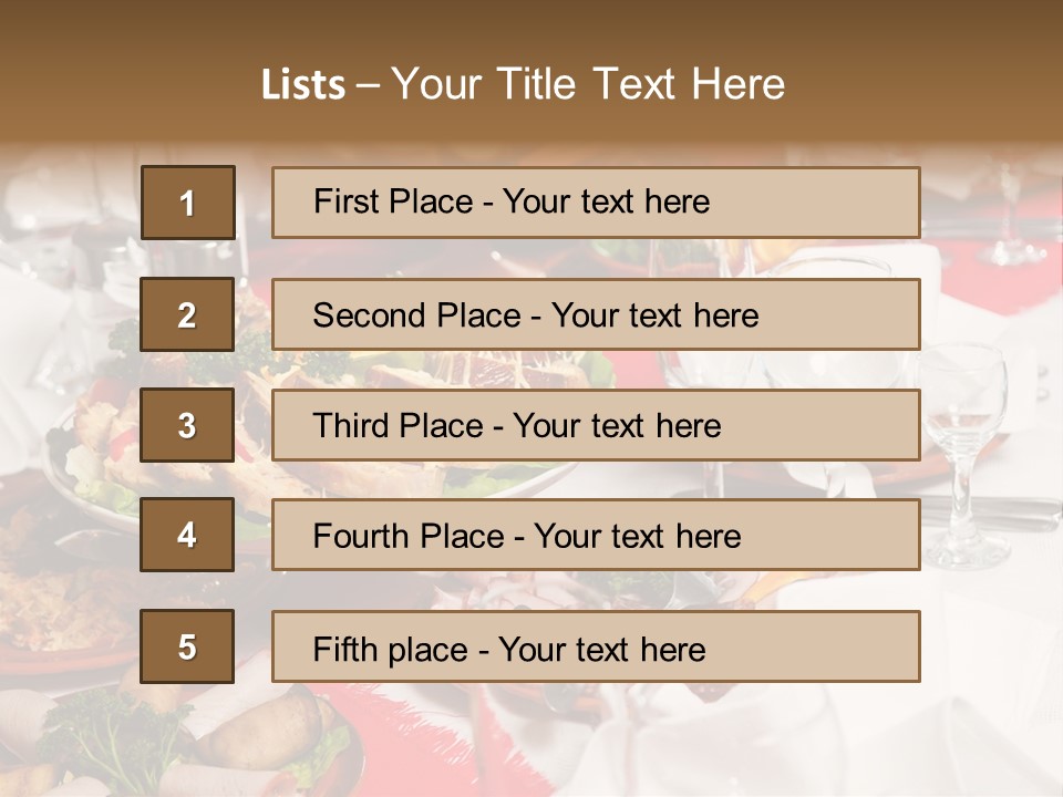 Set Banquet Fancy PowerPoint Template