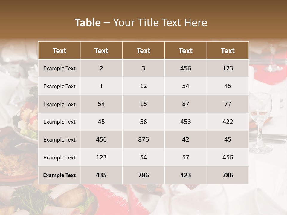 Set Banquet Fancy PowerPoint Template