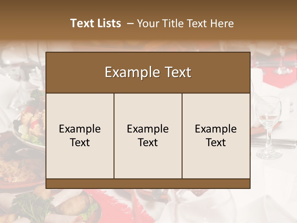 Set Banquet Fancy PowerPoint Template