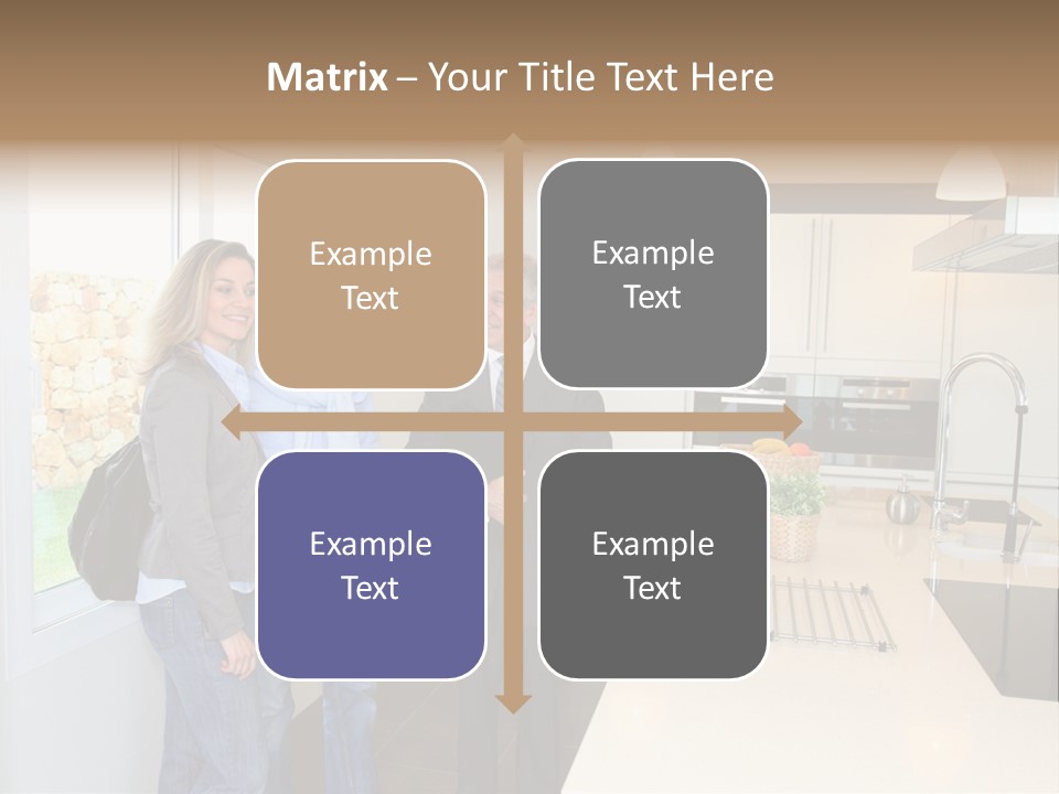 Woman Showing Businessman PowerPoint Template