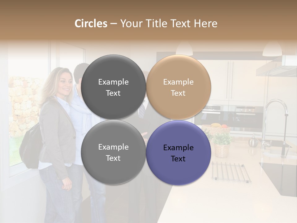 Woman Showing Businessman PowerPoint Template