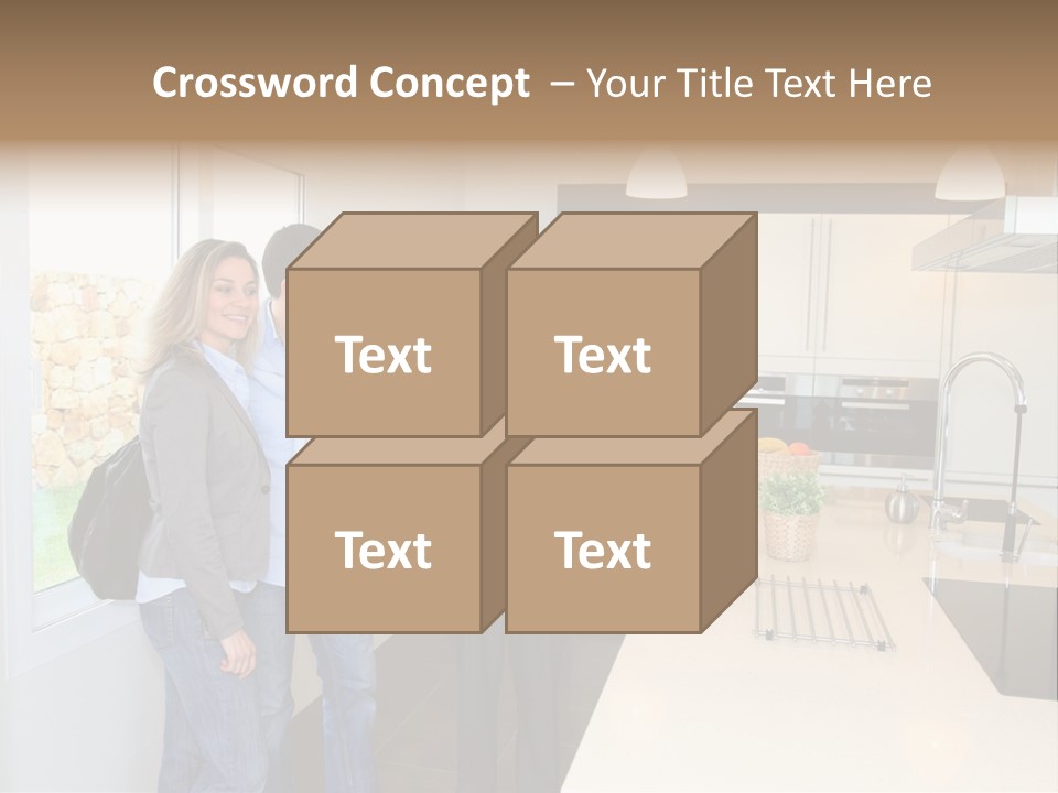 Woman Showing Businessman PowerPoint Template